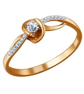 Кольцо из золота с бриллиантами 1010774