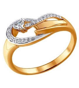 Кольцо из золота с бриллиантами 1010930