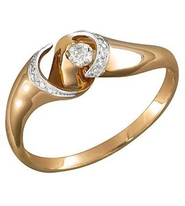 Кольцо из золота с бриллиантами 1011084