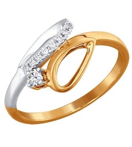 Кольцо из золота с бриллиантами 1011247