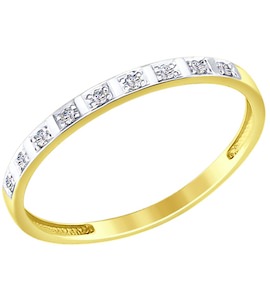 Кольцо из желтого золота с бриллиантами 1011552-2