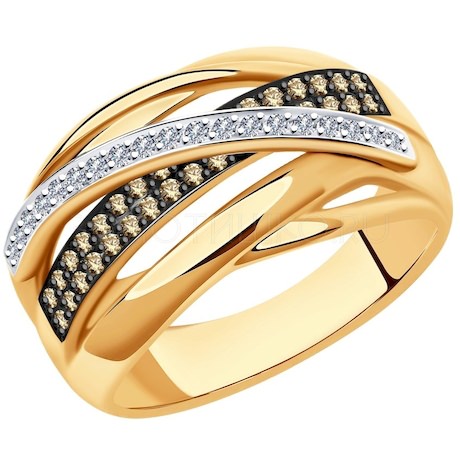 Кольцо из золота с бриллиантами 1012040