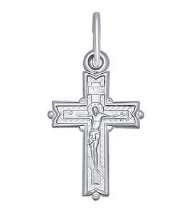 Крест из белого золота 120066-3