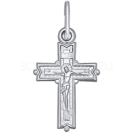 Крест из белого золота 120066-3