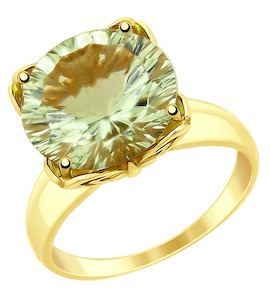 Кольцо из желтого золота с аметистом 714957-2