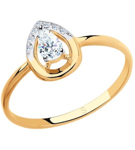 Кольцо из золота со Swarovski Zirconia 81010428