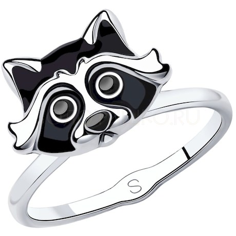 Кольцо из серебра с эмалью 94012999