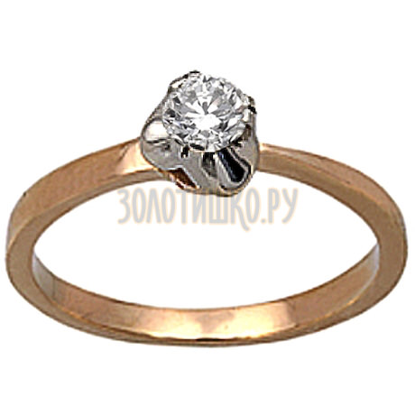 Золотое кольцо с бриллиантом 1_00032