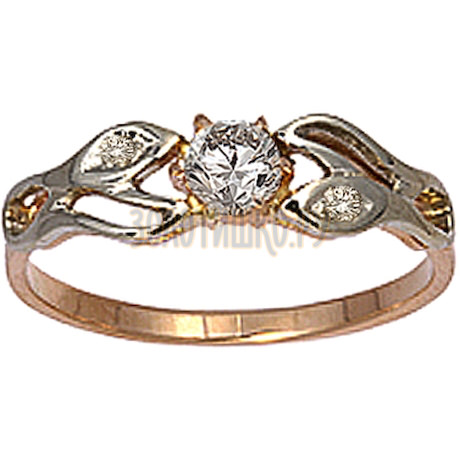 Золотое кольцо с бриллиантами 1_00150