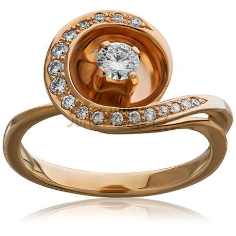 Золотое кольцо с бриллиантами 1_00436