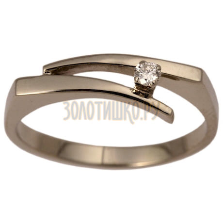 Золотое кольцо с бриллиантом 1_00456