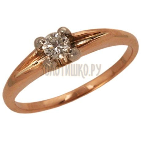 Золотое кольцо с бриллиантом 1_00571