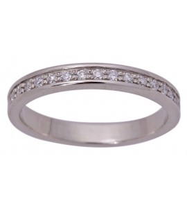 Обручальное кольцо из белого золота с бриллиантом (n)
