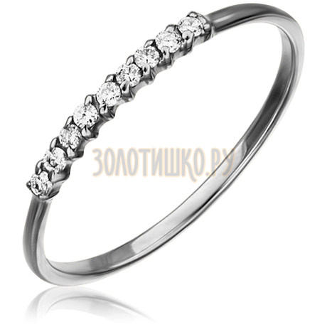 Обручальное кольцо из белого золота с бриллиантами 1_00834