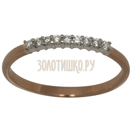Золотое обручальное кольцо с бриллиантами 1_00834
