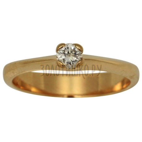 Золотое кольцо с бриллиантом 1_00983