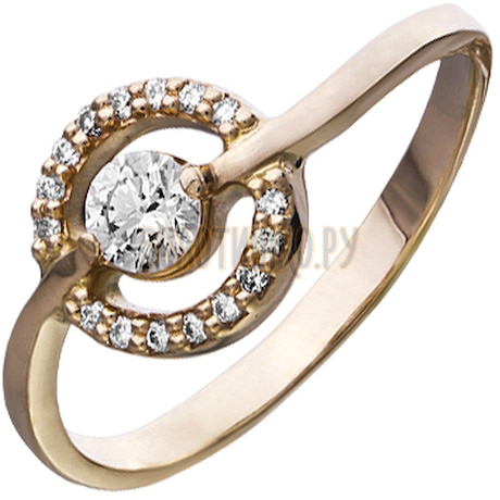 Золотое кольцо с бриллиантами 1_01055