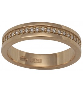 Золотое обручальное кольцо с бриллиантом (n)