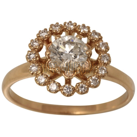 Золотое кольцо с бриллиантами 1_01238