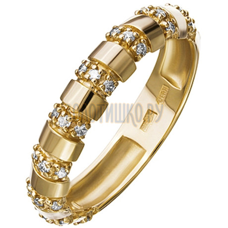 Золотое обручальное кольцо с бриллиантами 1_01363