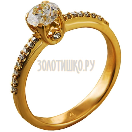 Золотое кольцо с бриллиантами 1_01371