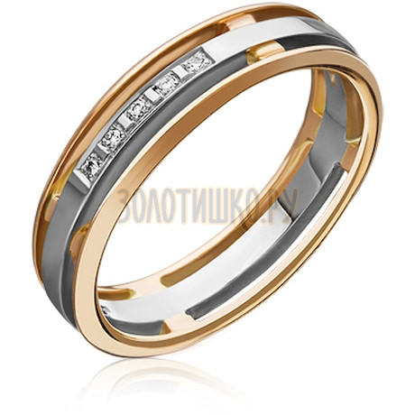 Золотое обручальное кольцо с бриллиантами 1_01535