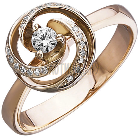 Золотое кольцо с бриллиантами 1_01542