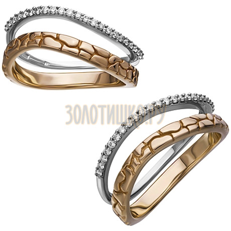 Золотое обручальное кольцо с бриллиантами 1_01554