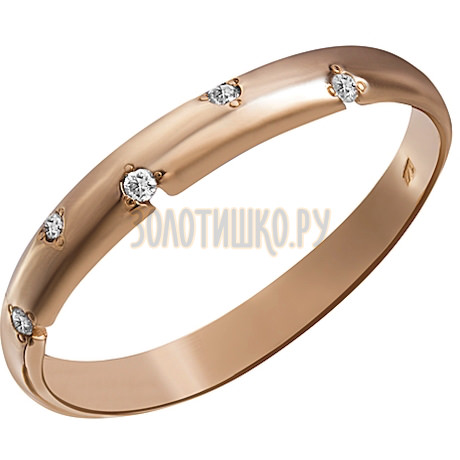 Золотое обручальное кольцо с бриллиантами 1_01594