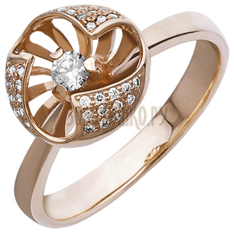 Золотое кольцо с бриллиантами 1_01679