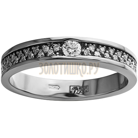 Обручальное кольцо из белого золота с бриллиантами 1_01723
