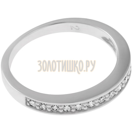 Обручальное кольцо из белого золота с бриллиантами 1_01741