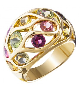 Золотое кольцо с турмалином