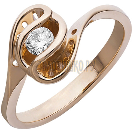 Кольцо из белого золота с бриллиантом 1_02038