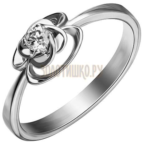 Кольцо из белого золота с бриллиантом 1_02051