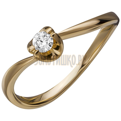 Золотое кольцо с бриллиантом 1_02197