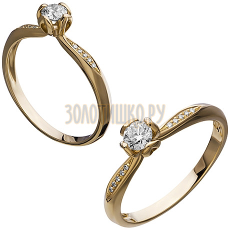 Золотое кольцо с бриллиантами 1_02249