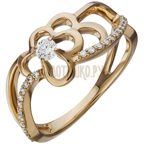 Золотое кольцо с бриллиантами 1_02268