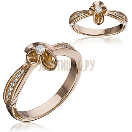 Золотое кольцо с бриллиантами 1_02283