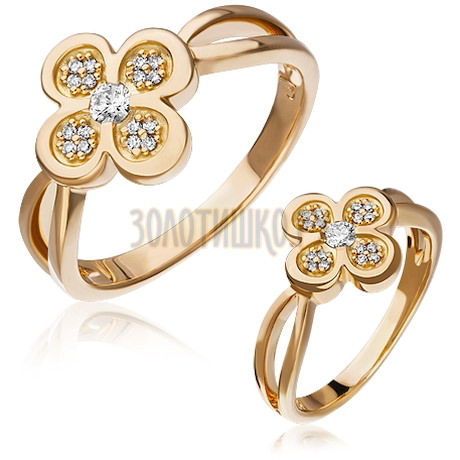 Золотое кольцо с бриллиантами 1_02285