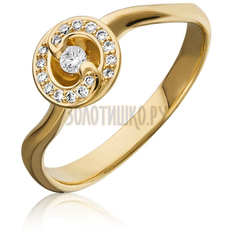 Золотое кольцо с бриллиантами 1_02318