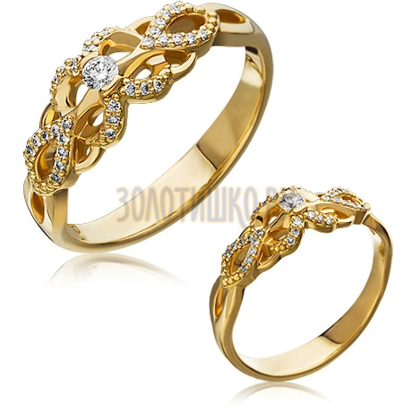 Золотое кольцо с бриллиантами 1_02321