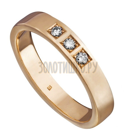 Золотое обручальное кольцо с бриллиантами 1_02387
