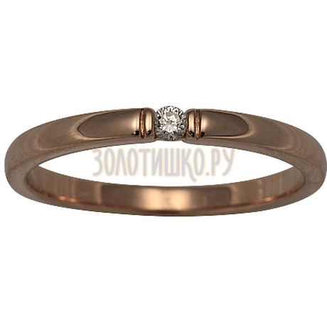 Золотое кольцо с бриллиантом 1_02390