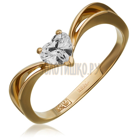 Золотое кольцо с бриллиантом 1_02614